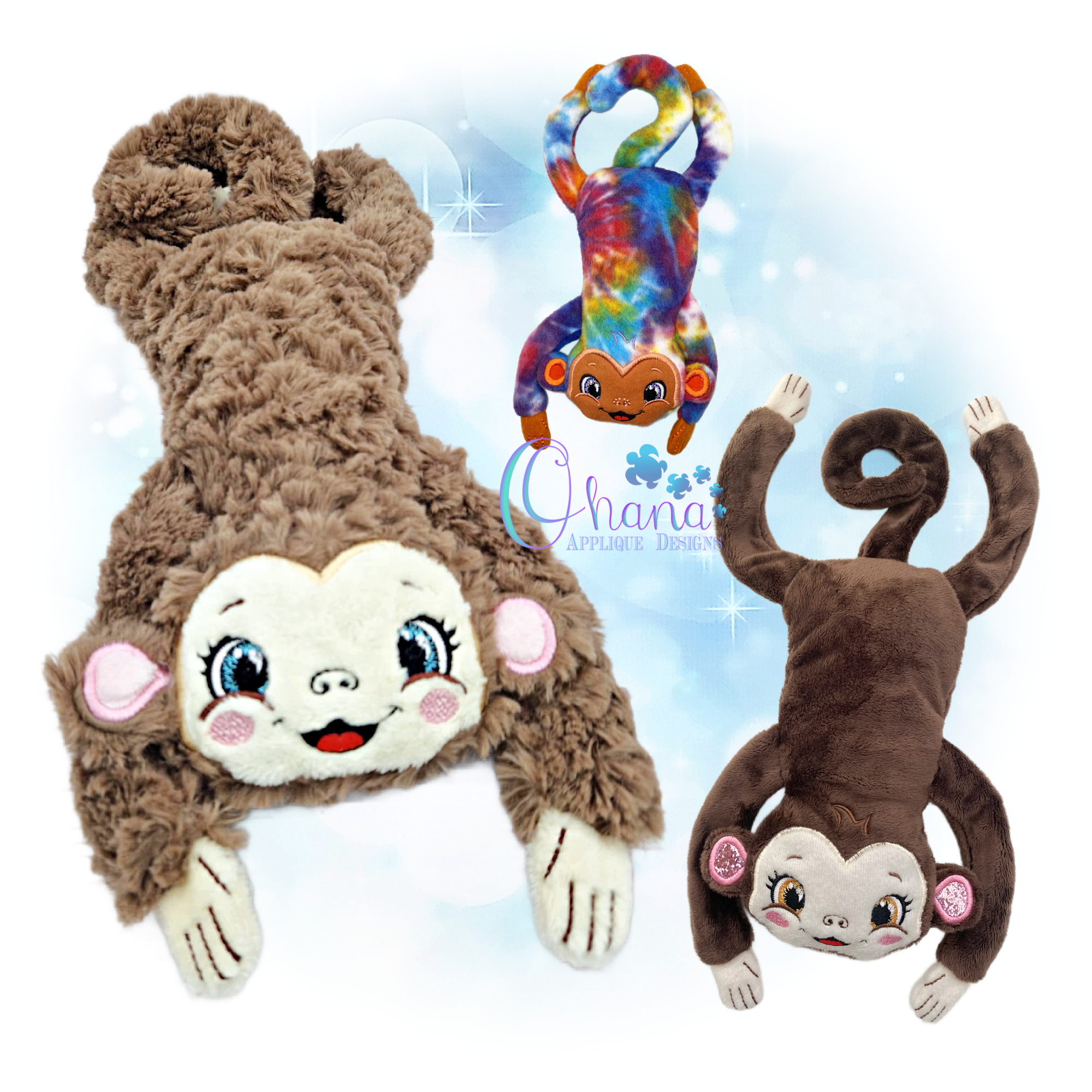 OAD 2512 Floppy Monkey Stuffie 2000 DG ME Floppy Monkey Stuffie Embroidery