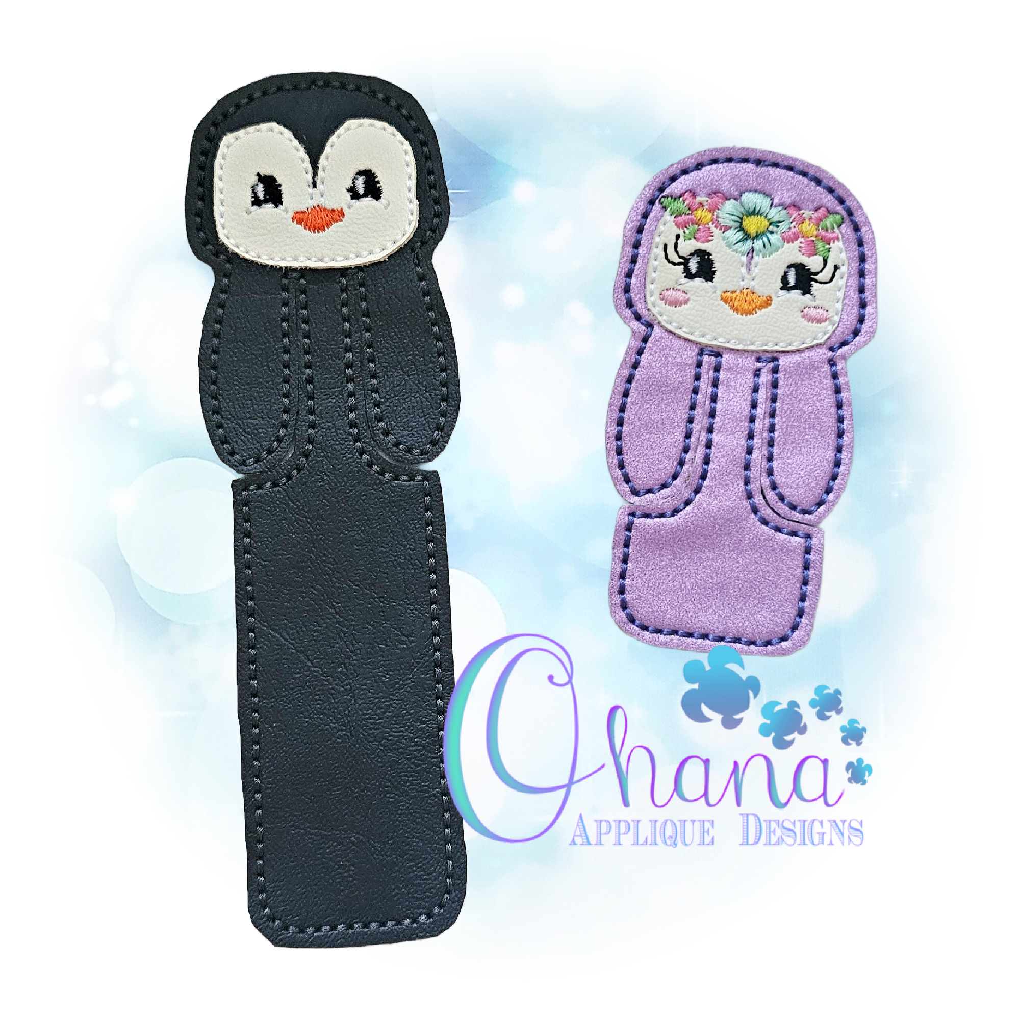 OAD 2512 Floral Penguin PP BM 2000 AK Penguin Page Pal Bookmark