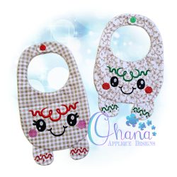 Gingerbread Bib Embroidery Design