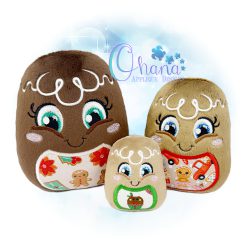 Gingerbread Egglet Stuffie Embroidery