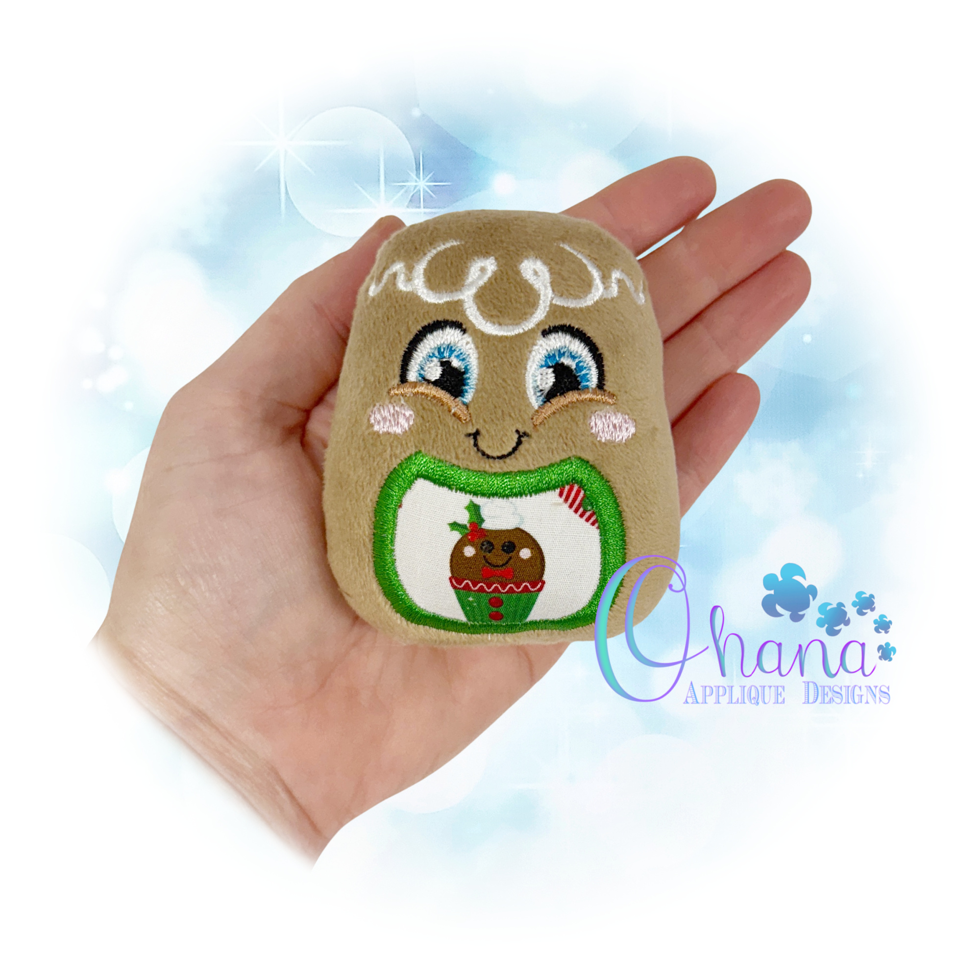 Gingerbread Egglet Stuffie Embroidery