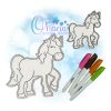 OAD 2512 Horse FCD 2000 LA Horse Flat Coloring Doll