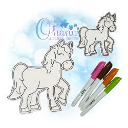 Horse Flat Coloring Doll