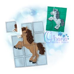 Horse Puzzle Embroidery Design
