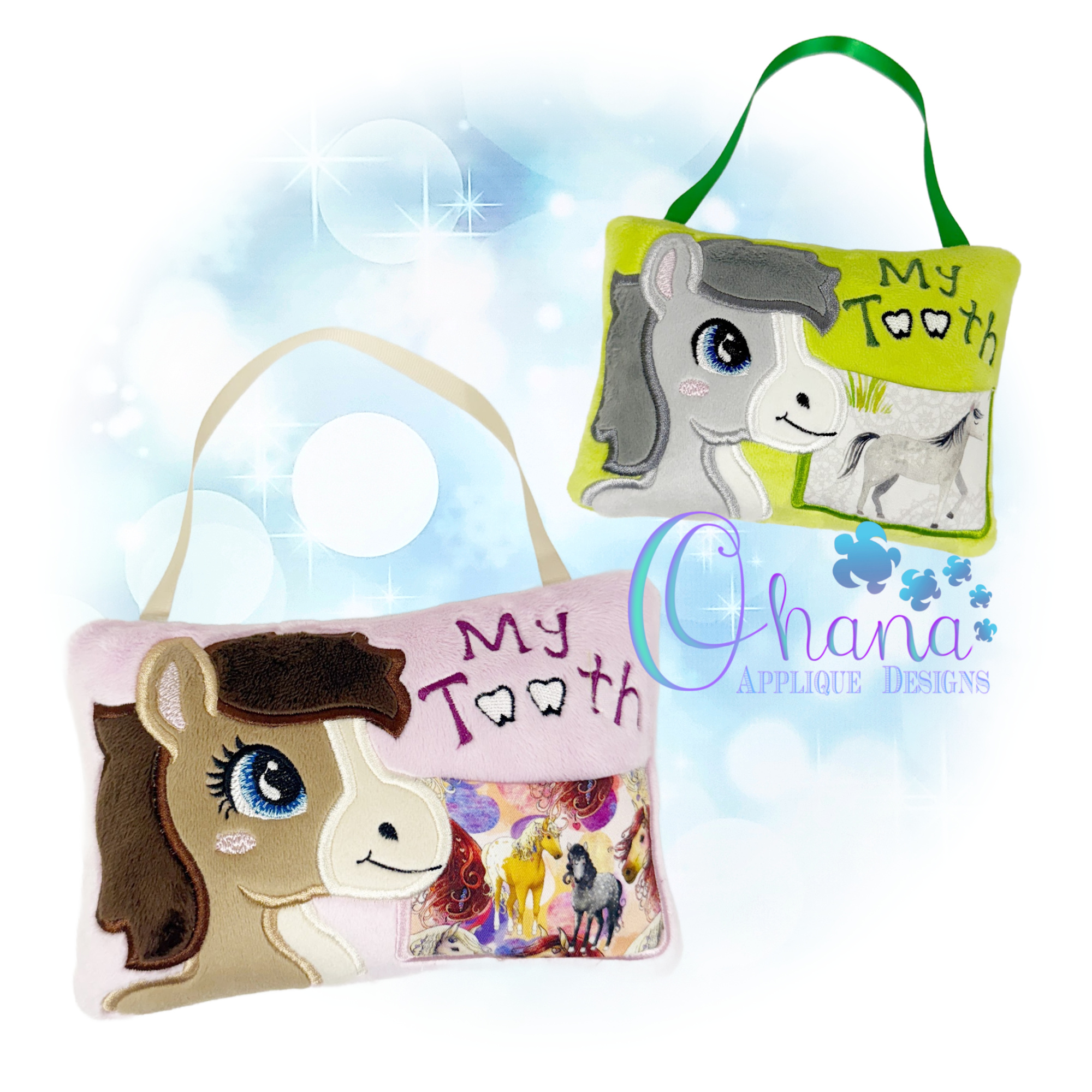 OAD 2512 Horse TFP 2000 LA Horse Tooth Pillow Embroidery