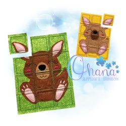 Kangaroo Puzzle Embroidery Design