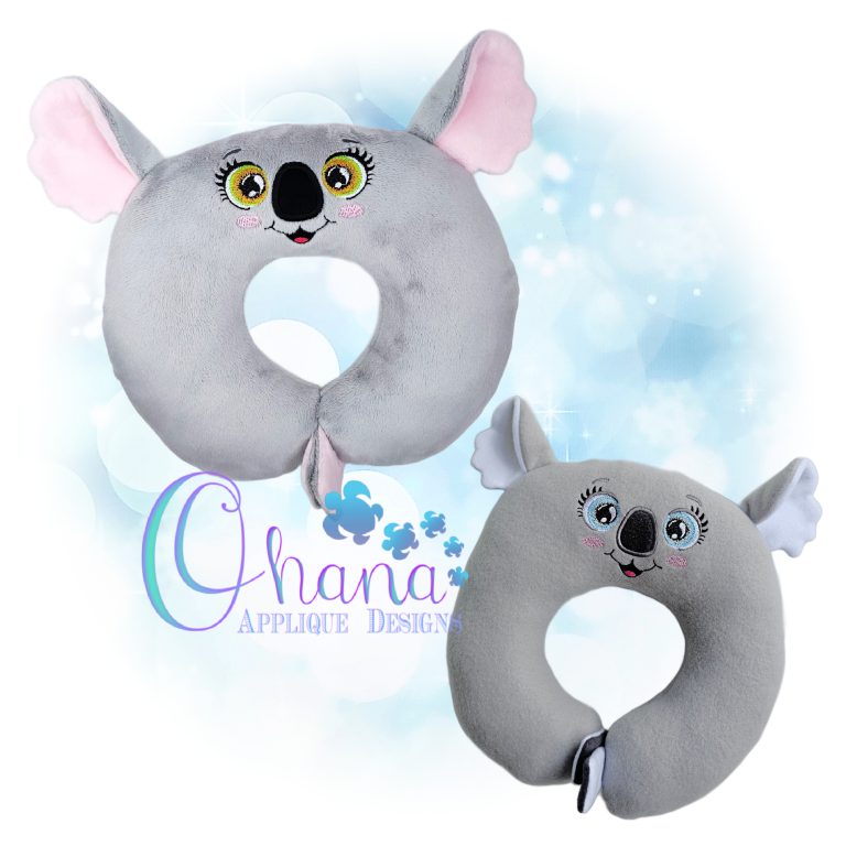 Koala Travel Pillow Embroidery