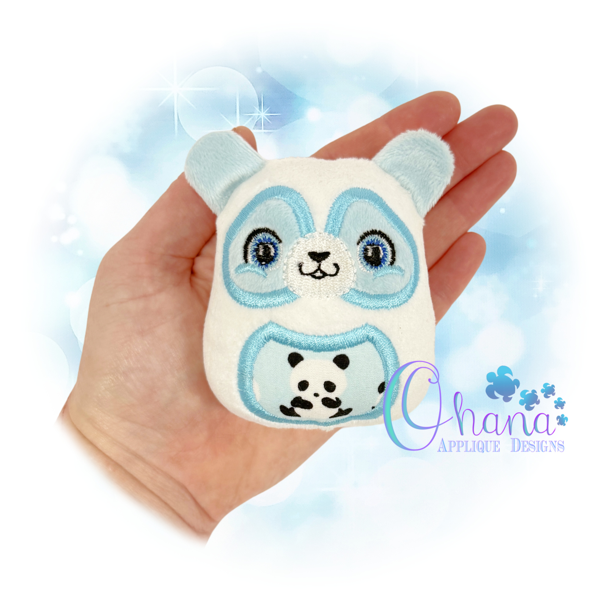 OAD 2512 Panda Egglet 2000 LA (2) Panda Egglet Stuffie Embroidery