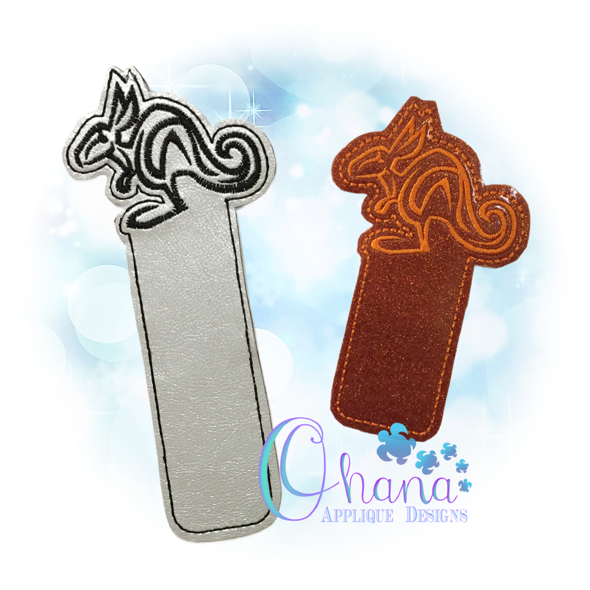 OAD 2512 Tribal Kangaroo BM 2000 DB Tribal Kangaroo Bookmark Embroidery