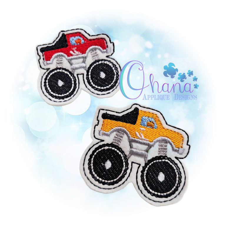 Monster Truck Feltie Embroidery