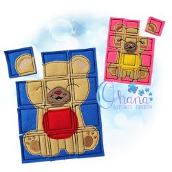 Bear Puzzle Embroidery Design