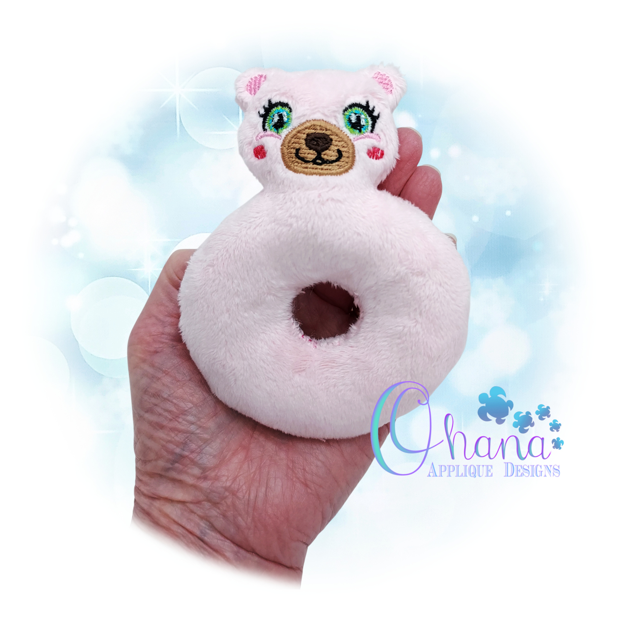 Bear Ring Rattle Embroidery
