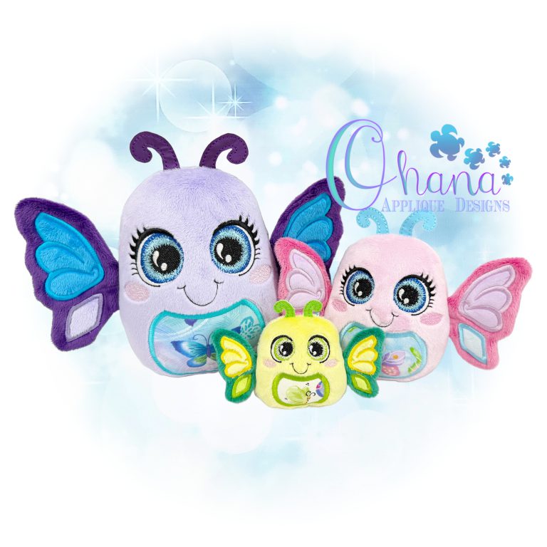 Butterfly Egglet Stuffie Embroidery
