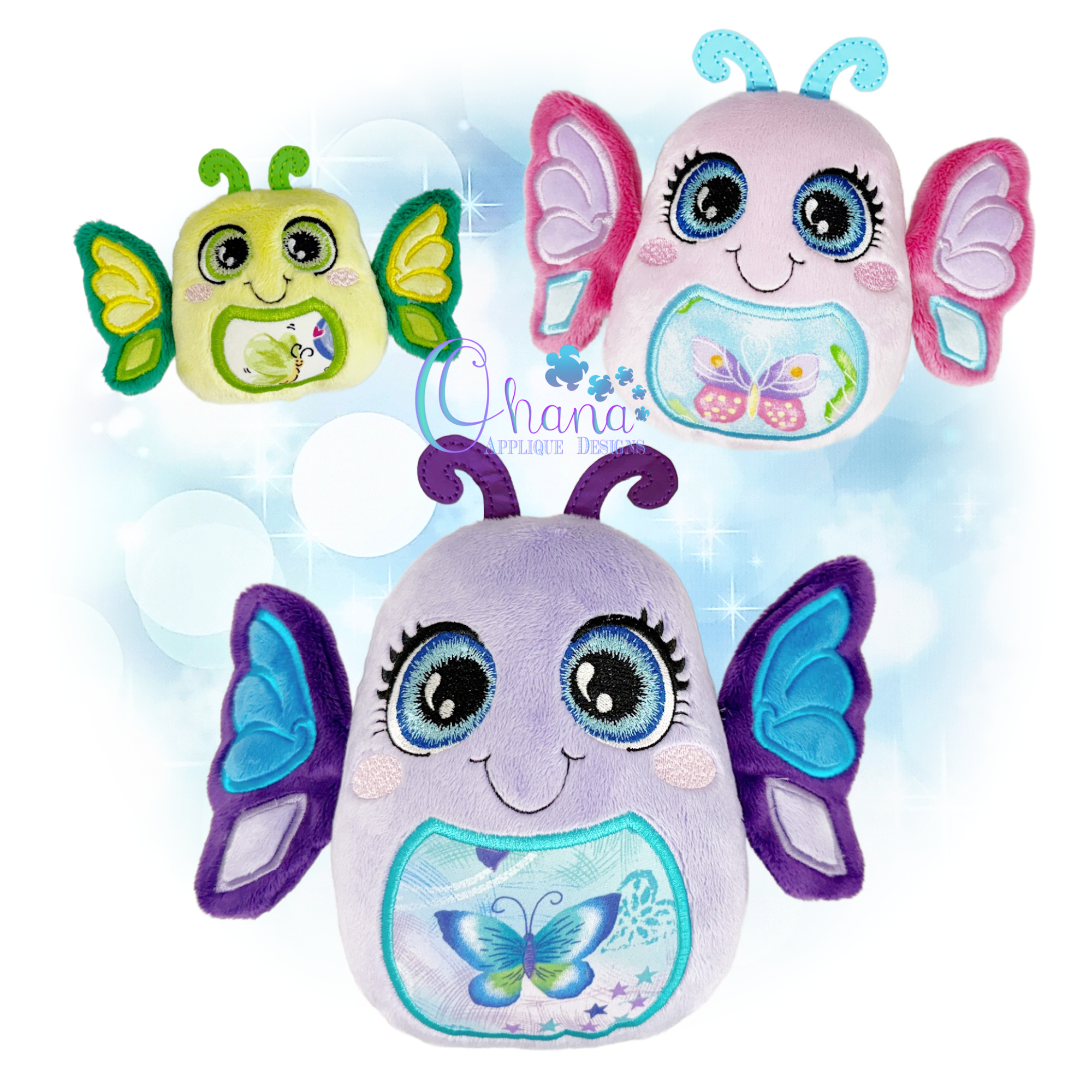 Butterfly Egglet Stuffie Embroidery