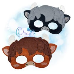 Highland Cow Pretend Mask