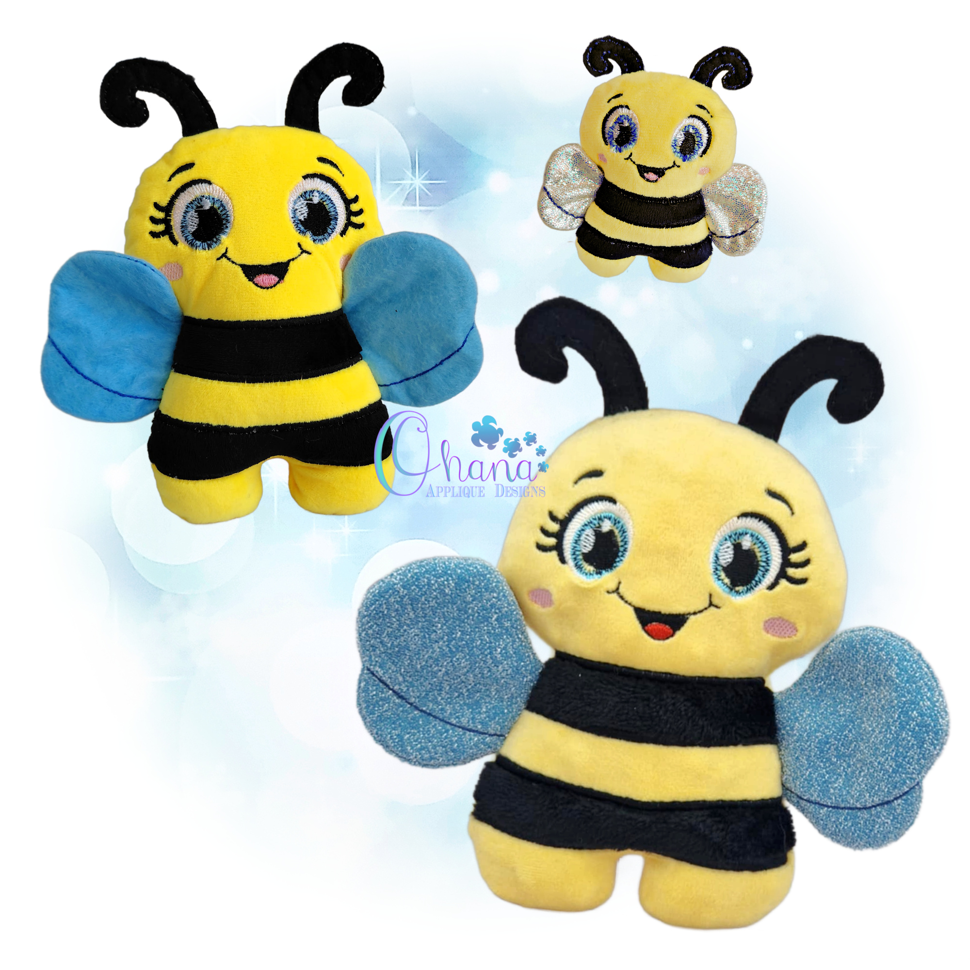 OAD 2601 Huggable Bee Stuffie 2000 HK ME Huggable Bee Stuffie Embroidery