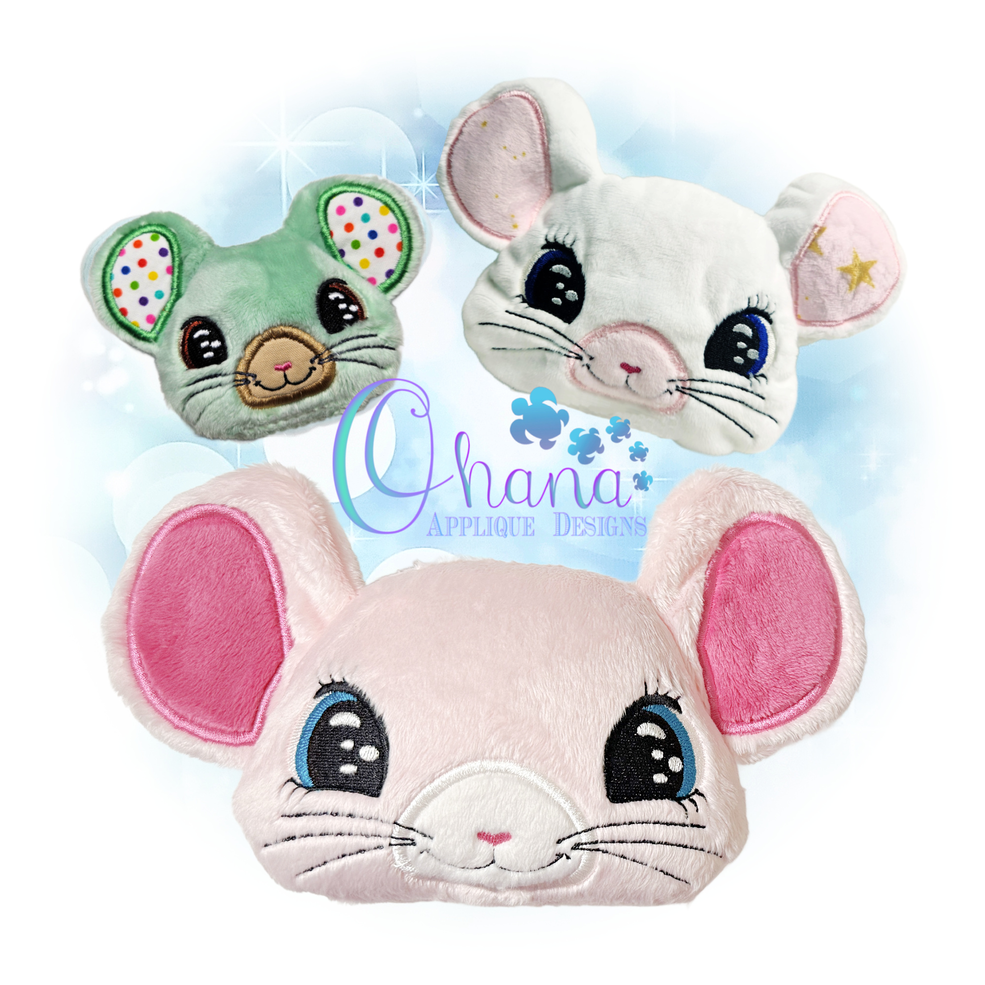 OAD 2601 Mouse Pillow Stuffie 2000 LA M Mouse Head Pillow Stuffie