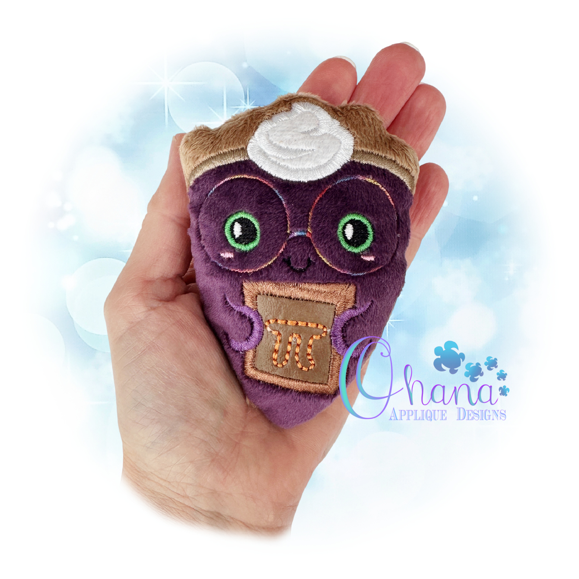 Pi Pie Stuffie Embroidery