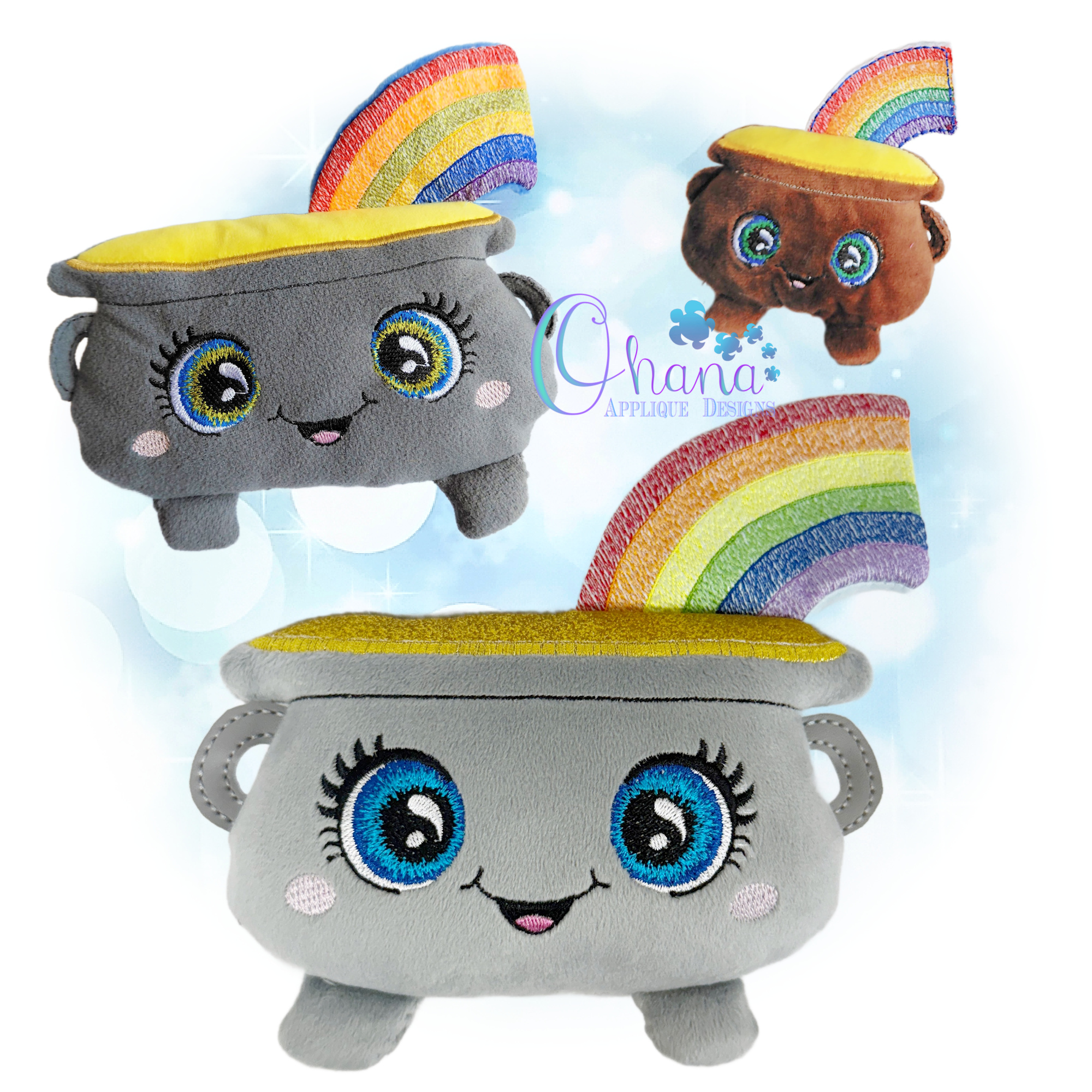OAD 2601 Pot of Gold Stuffie 2000 LA HK Pot of Gold Stuffie Embroidery