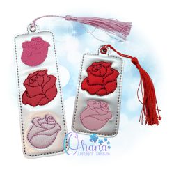 Rose Bookmark Embroidery Design