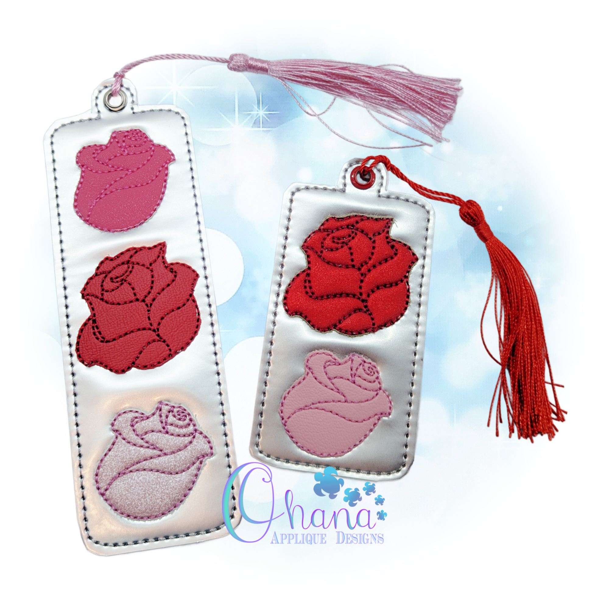 OAD 2601 Rose BM 2000 MAW Rose Bookmark Embroidery Design