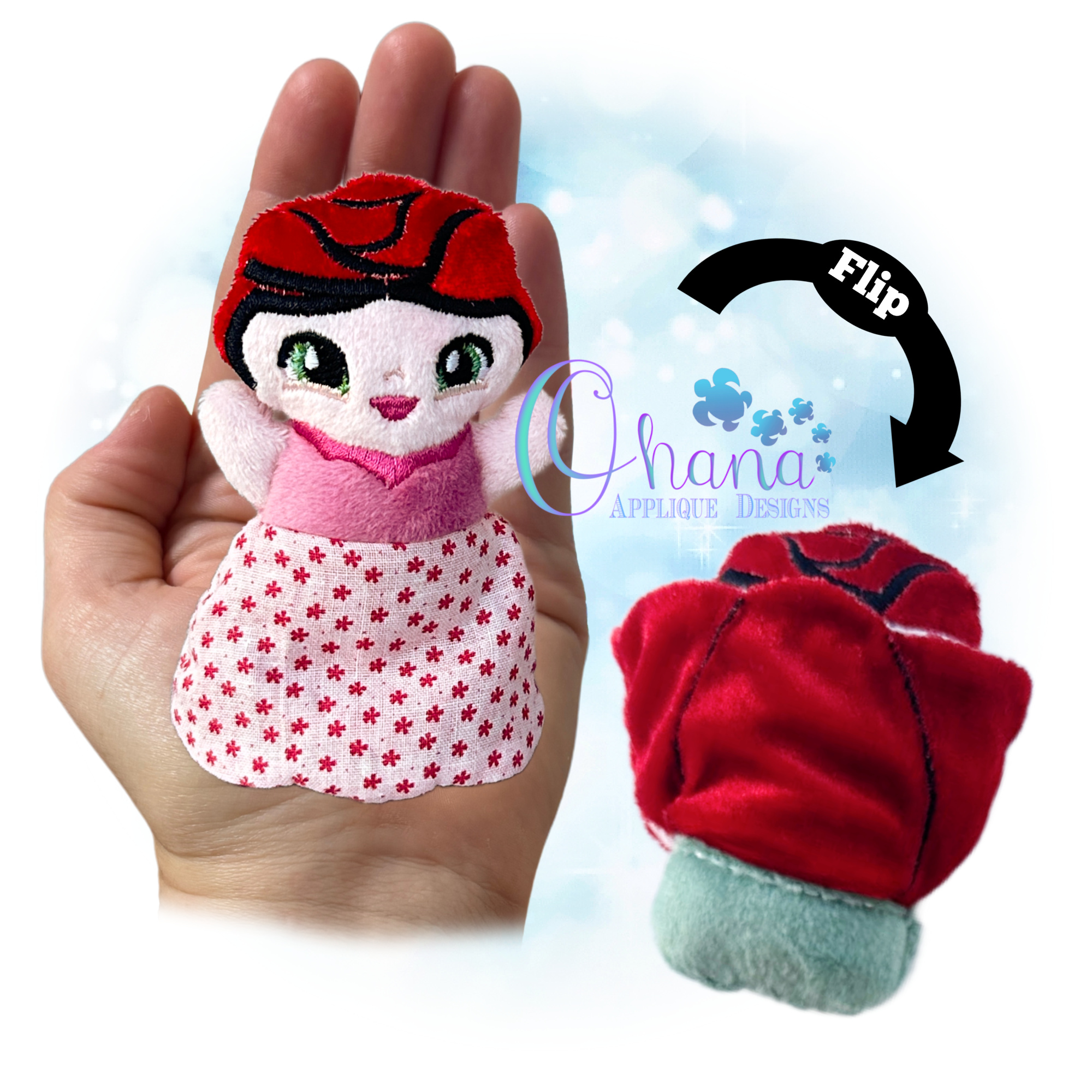 Roseabella Doll Stuffie Embroidery