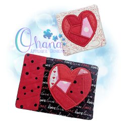 Scrappy Heart Mug Rug