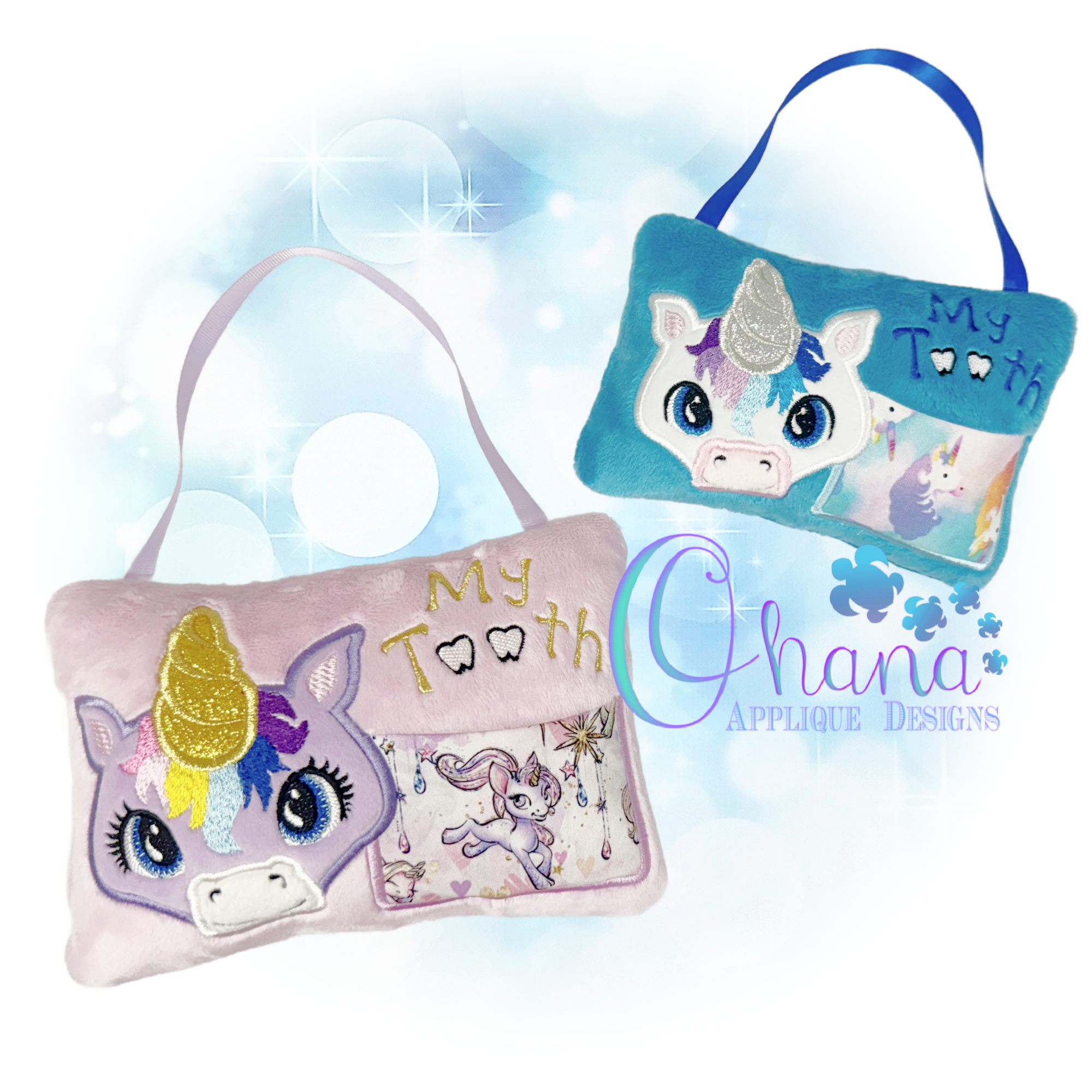OAD 2601 Unicorn TFP 2000 LA Unicorn Tooth Fairy Pillow