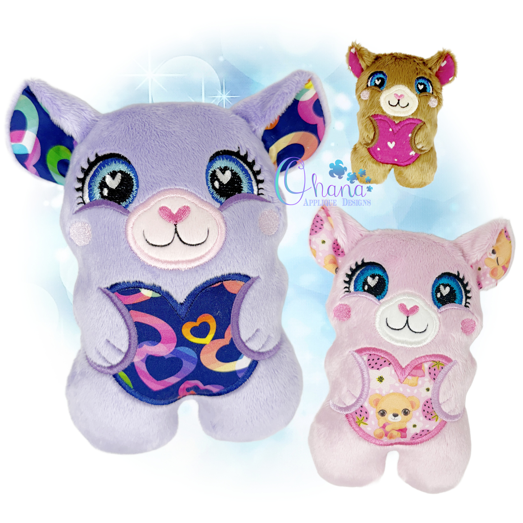 OAD 2601 Valentine Bear Stuffie 2000 LA copy Valentine Bear Stuffie Embroidery