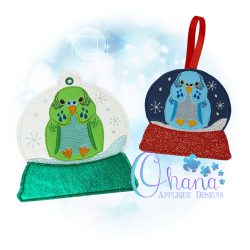 Budgie Snowglobe Christmas Ornament