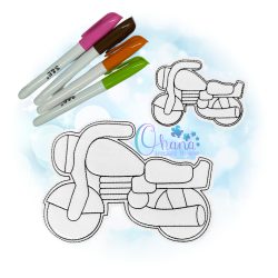 Motorcycle Flat Coloring Doll