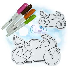 Race Bike Flat Coloring Doll