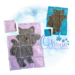 Kitty Puzzle Embroidery Design