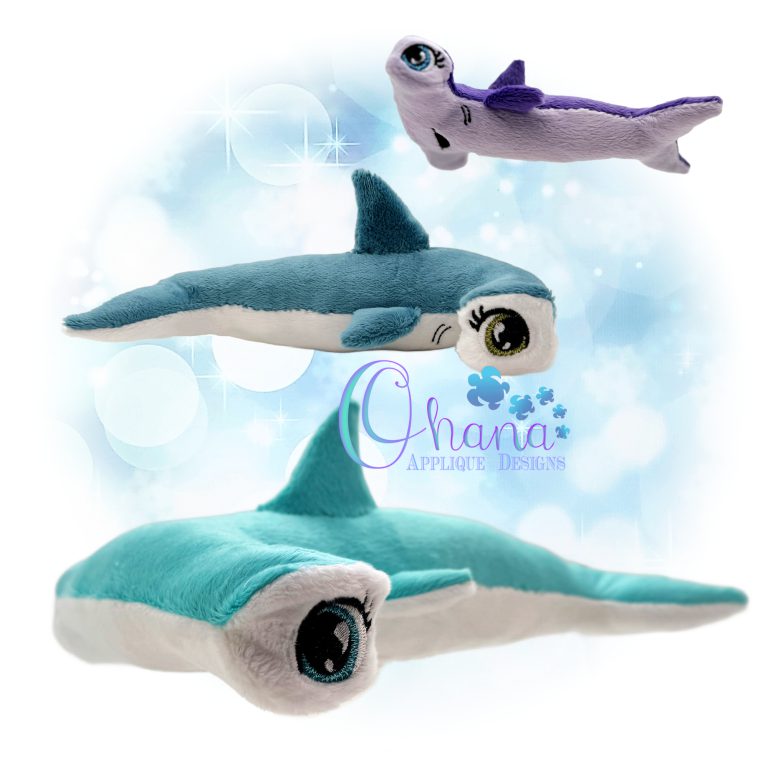 3D Hammerhead Shark Stuffie Embroidery