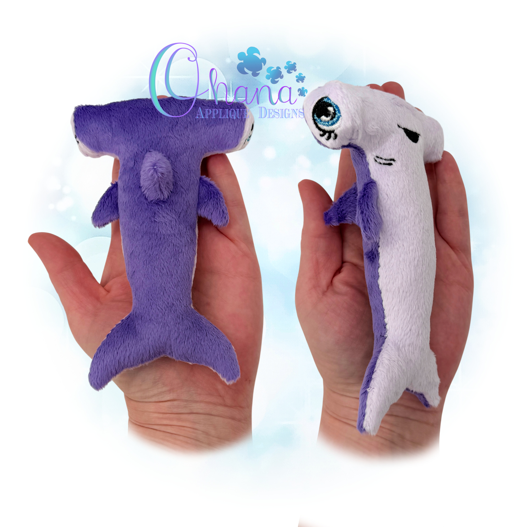 OAD 2602 3D Hammerhead Shark Stuffie 44 2000 RG 3D Hammerhead Shark Stuffie Embroidery