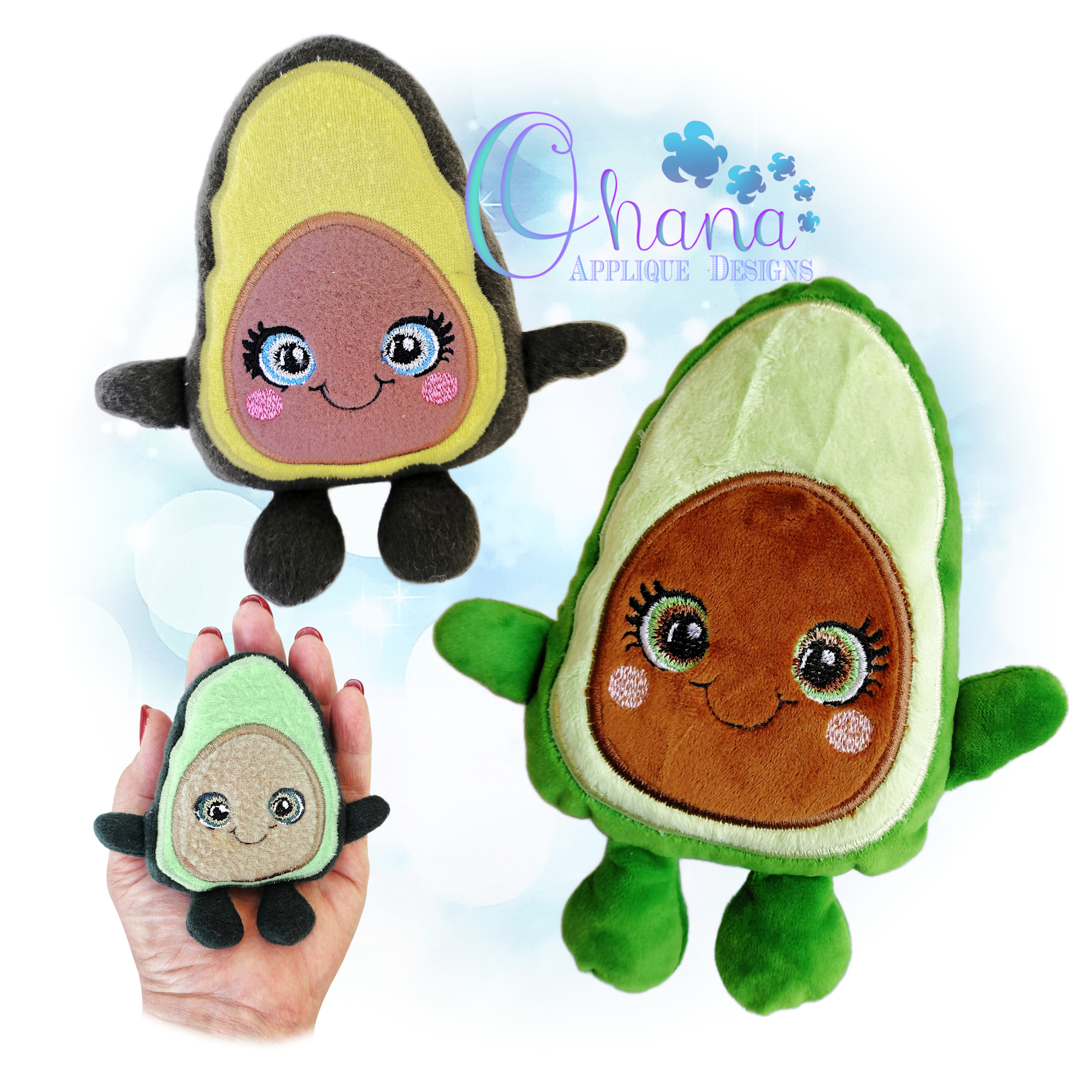 Andrew Avocado Stuffie Embroidery
