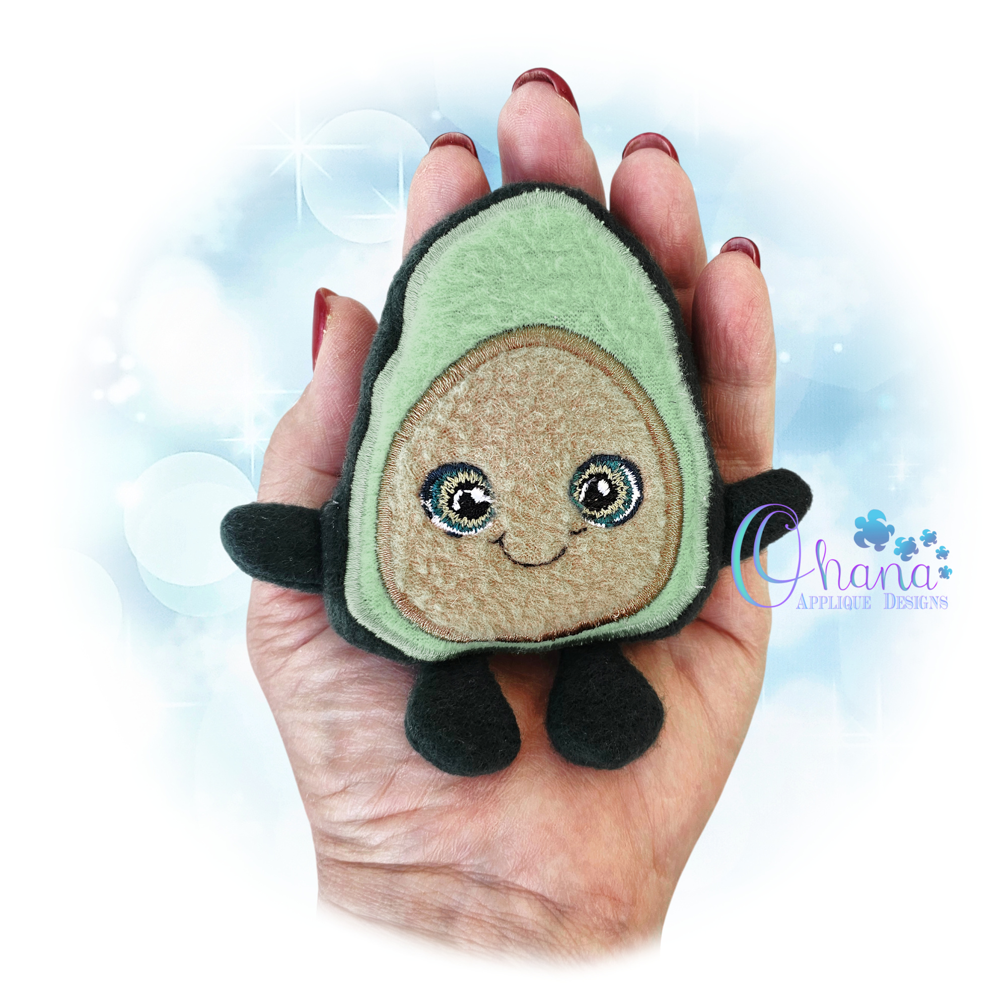 Andrew Avocado Stuffie Embroidery