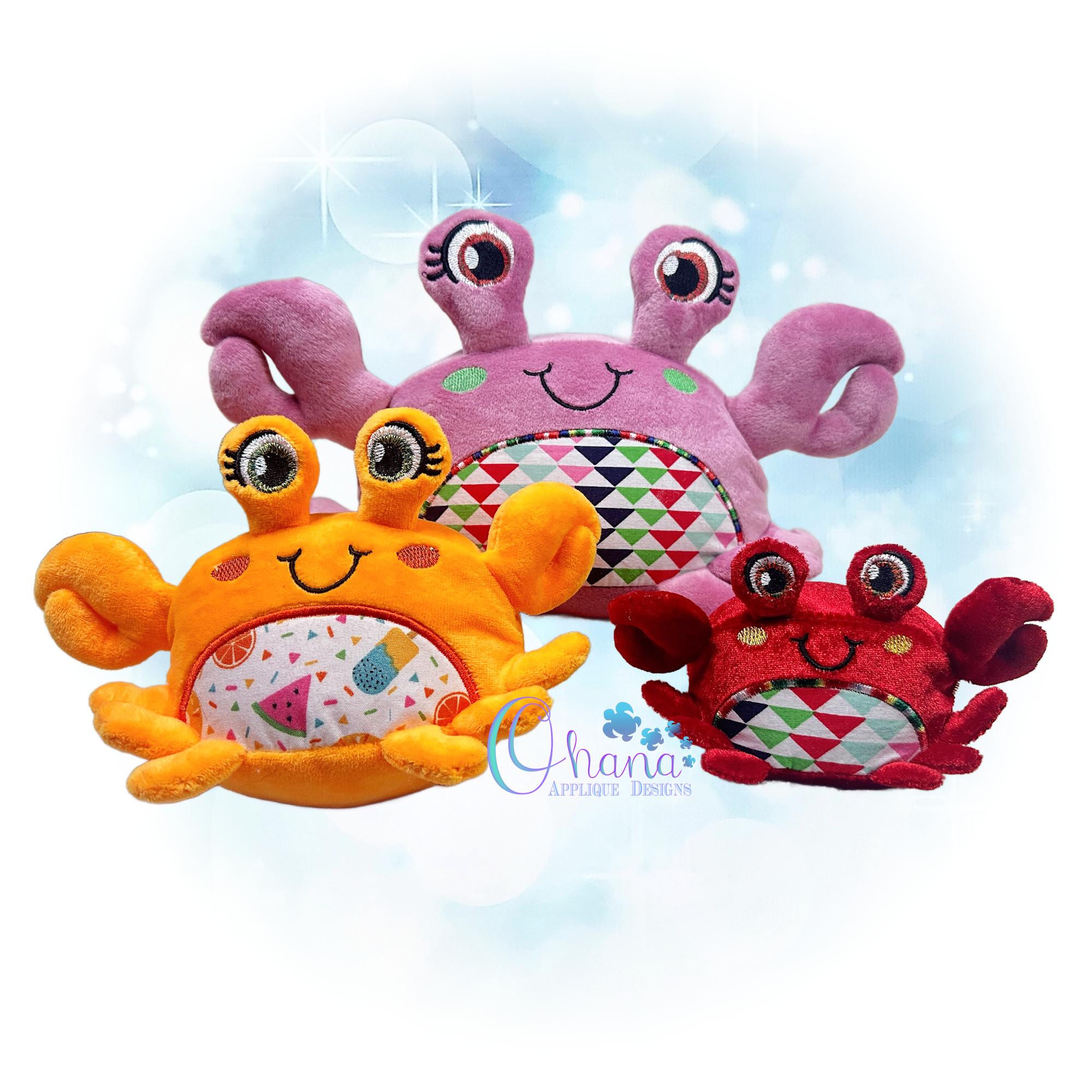 OAD 2602 Ball Crab Stuffie 2000 MD copy Crab Ball Stuffie Embroidery