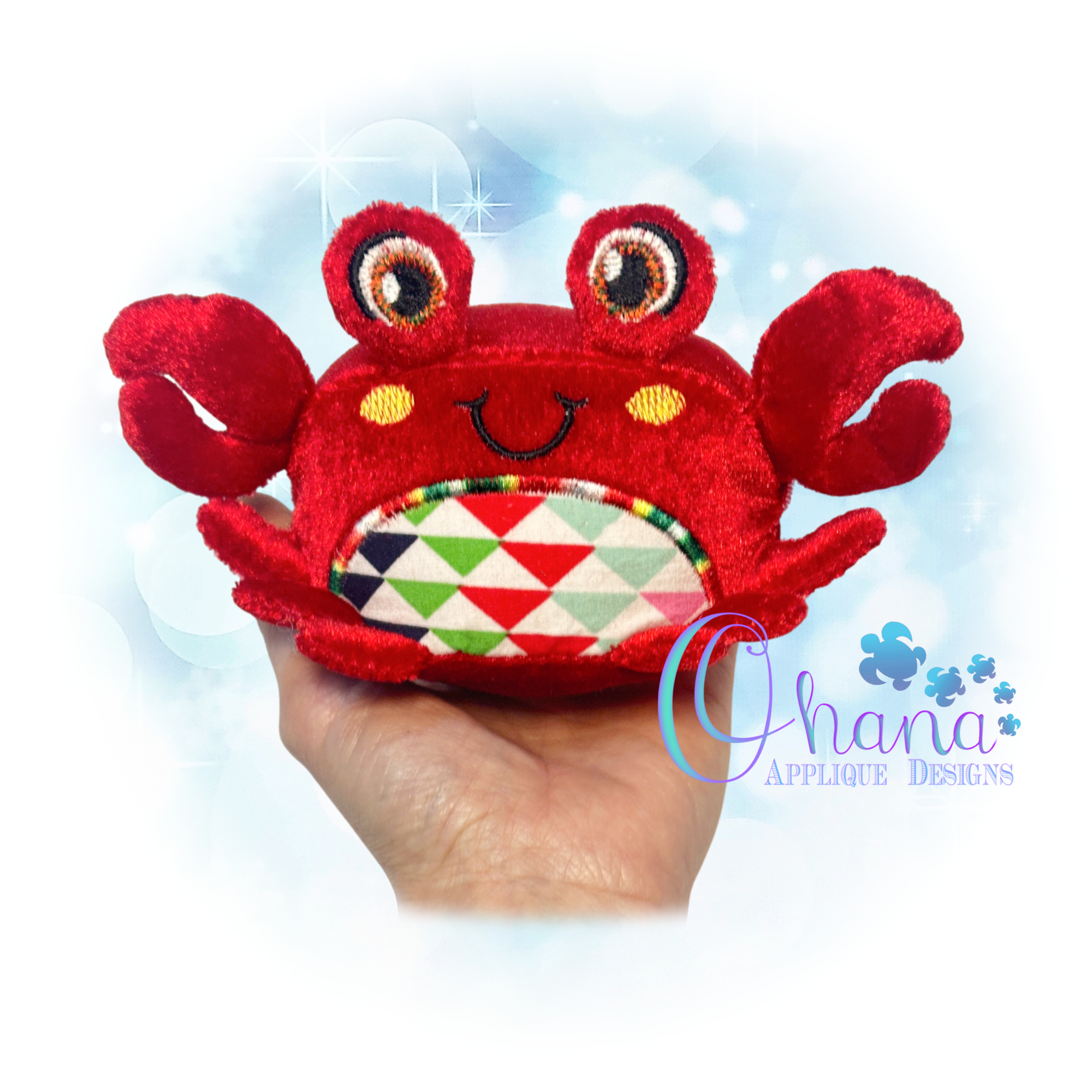 OAD 2602 Ball Crab Stuffie 2000 MD Crab Ball Stuffie Embroidery