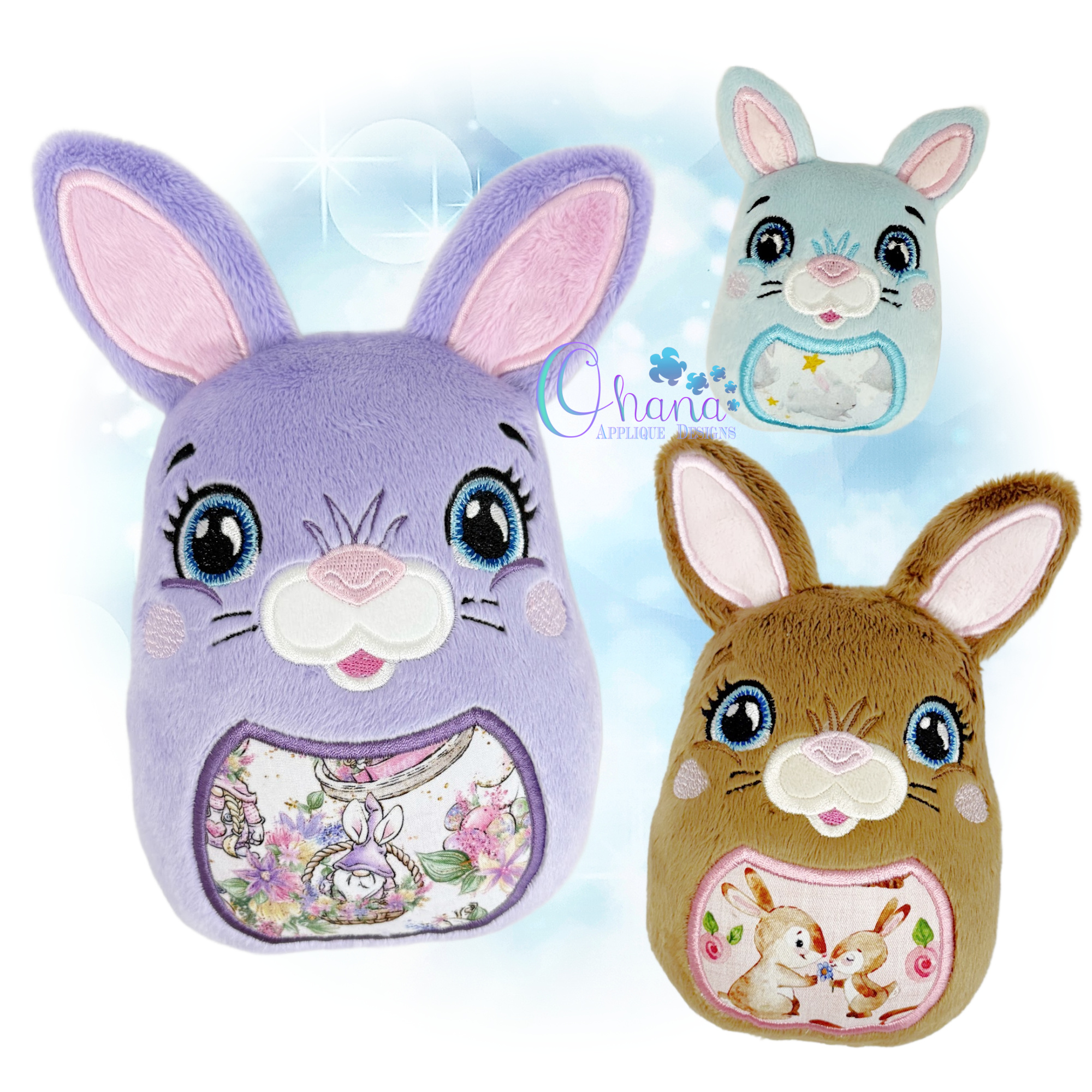 Bunny Egglet Stuffie Embroidery