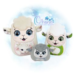 Lamb Egglet Stuffie Embroidery