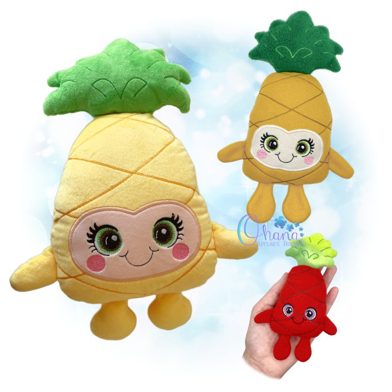 Paige Pineapple Stuffie Embroidery