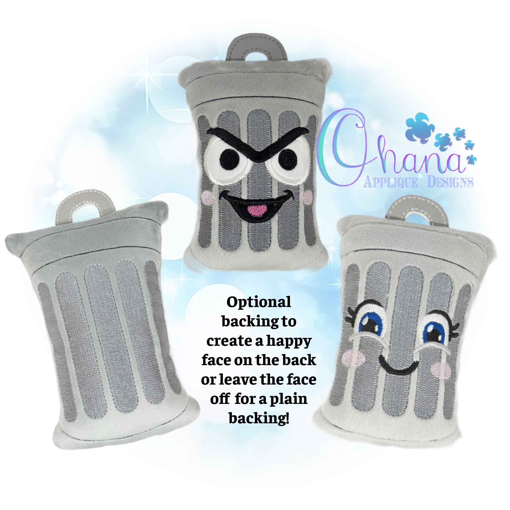 Trash Can Stuffie Embroidery