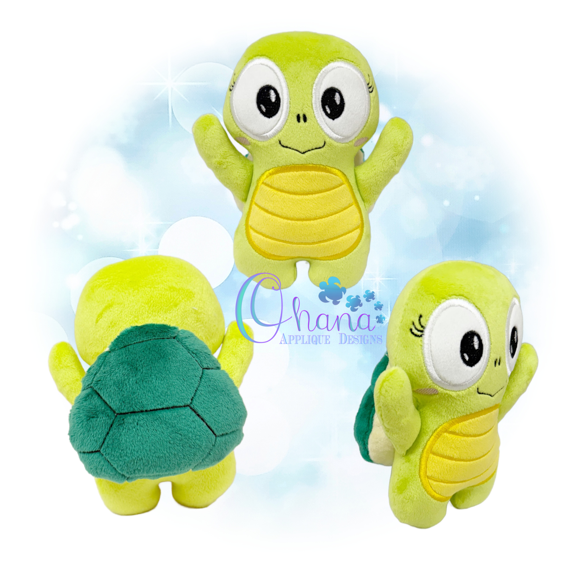 Huggable Turtle Stuffie Embroidery