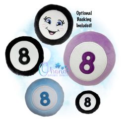 8 Ball Stuffie Embroidery Design