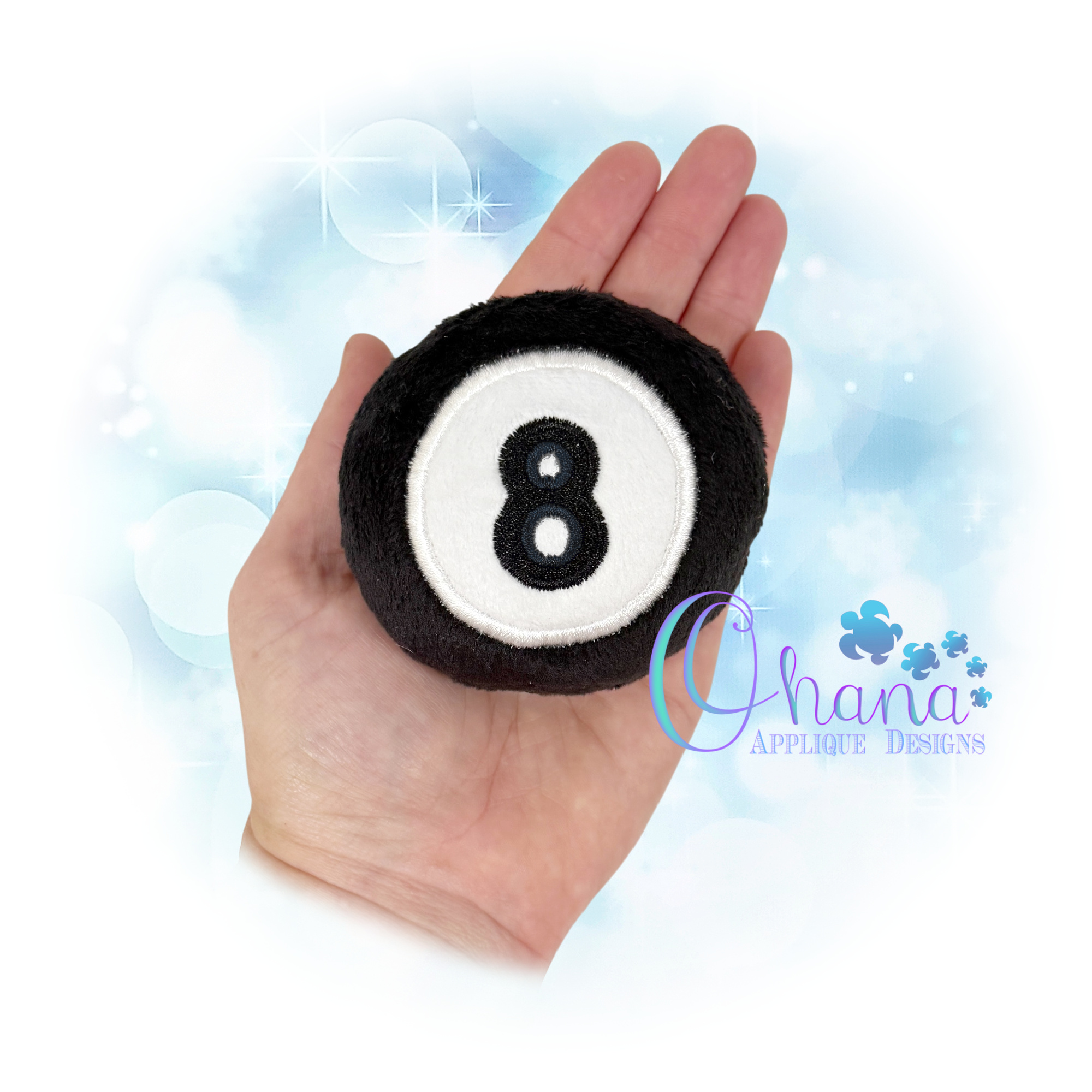 8 Ball Stuffie Embroidery Design