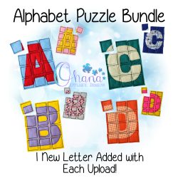 Alphabet Puzzle Bundle Embroidery