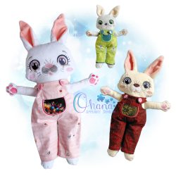 Bunny Dress Up Doll and Overalls Outfit