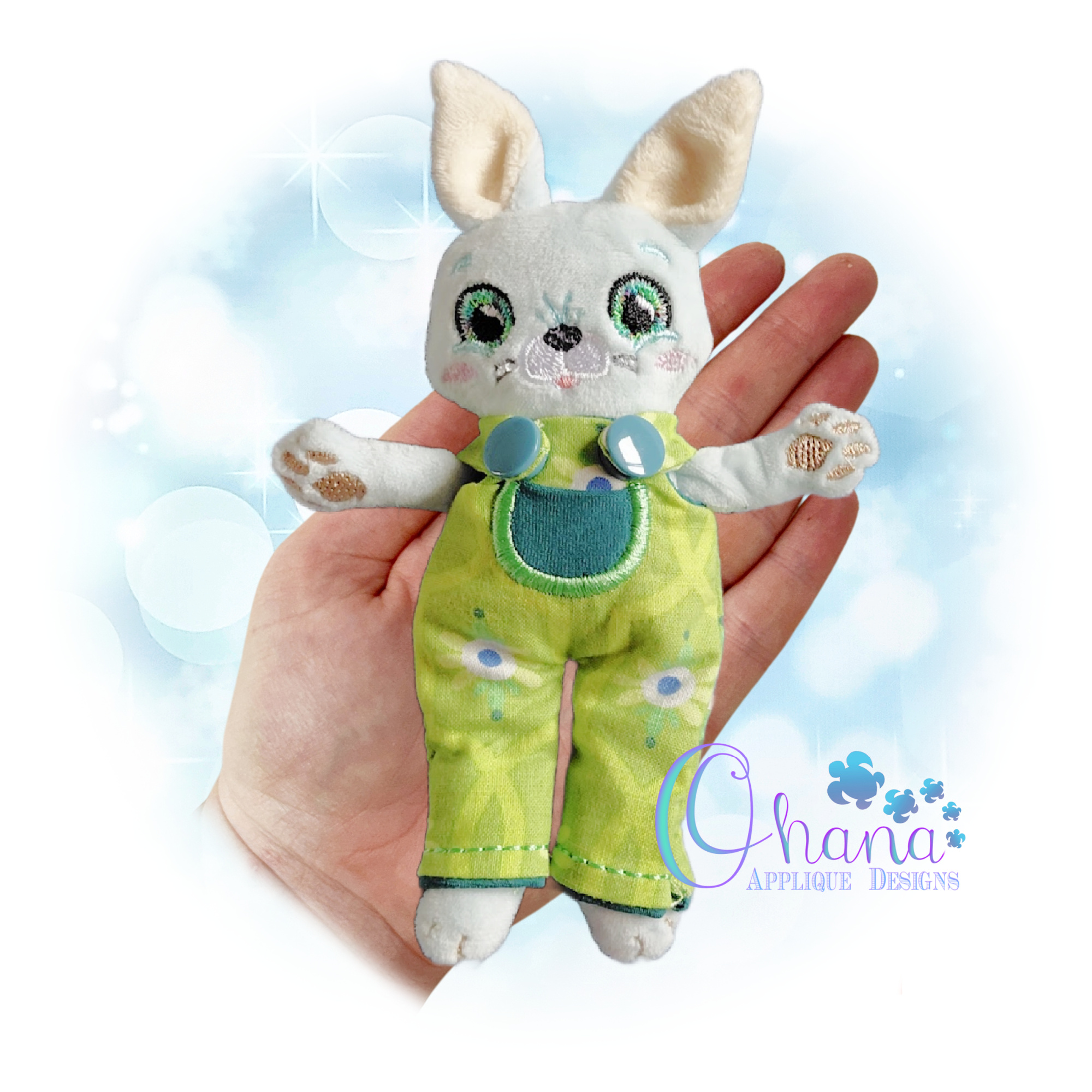Bunny Dress Up Doll and Overalls Outfit