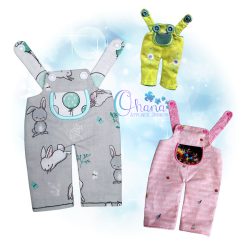 Bunny Dress Up Doll Overalls Outfit